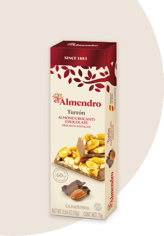 El Almendro Хрустящий миндальный туррон с шоколадом 75г