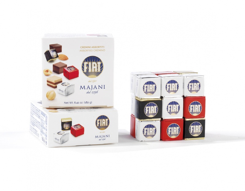 Конфеты шоколадные FIAT Cremino из фундука и миндаля ассорти 182 г