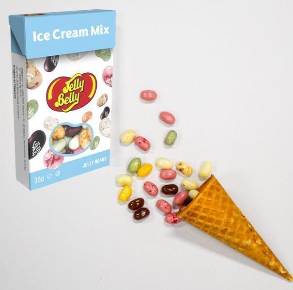 Драже жевательное "Jelly Belly" ассорти мороженое 35г картонная коробка