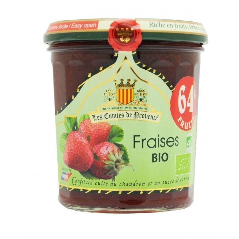 Джем Les Comtes de Provence из клубники Organic 350г, 64% фруктов
