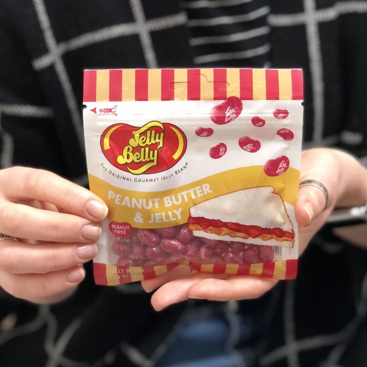 Драже жевательное "Jelly Belly" арахисовое масло и желе 70 г пакет