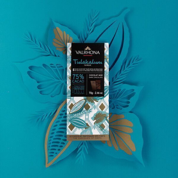 Горький шоколад Valrhona гран крю "Тулакулум" (75%), Белиз, 70 гр