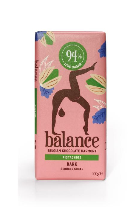 Шоколад горький с фисташками без сахара Balance 100 гр.