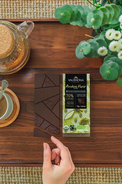 Шоколад Valrhona Андоа органик кувертюр 70% 70г