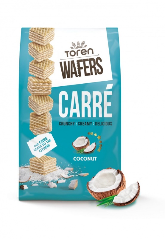 Вафли с кокосовой начинкой CARRE 250 г