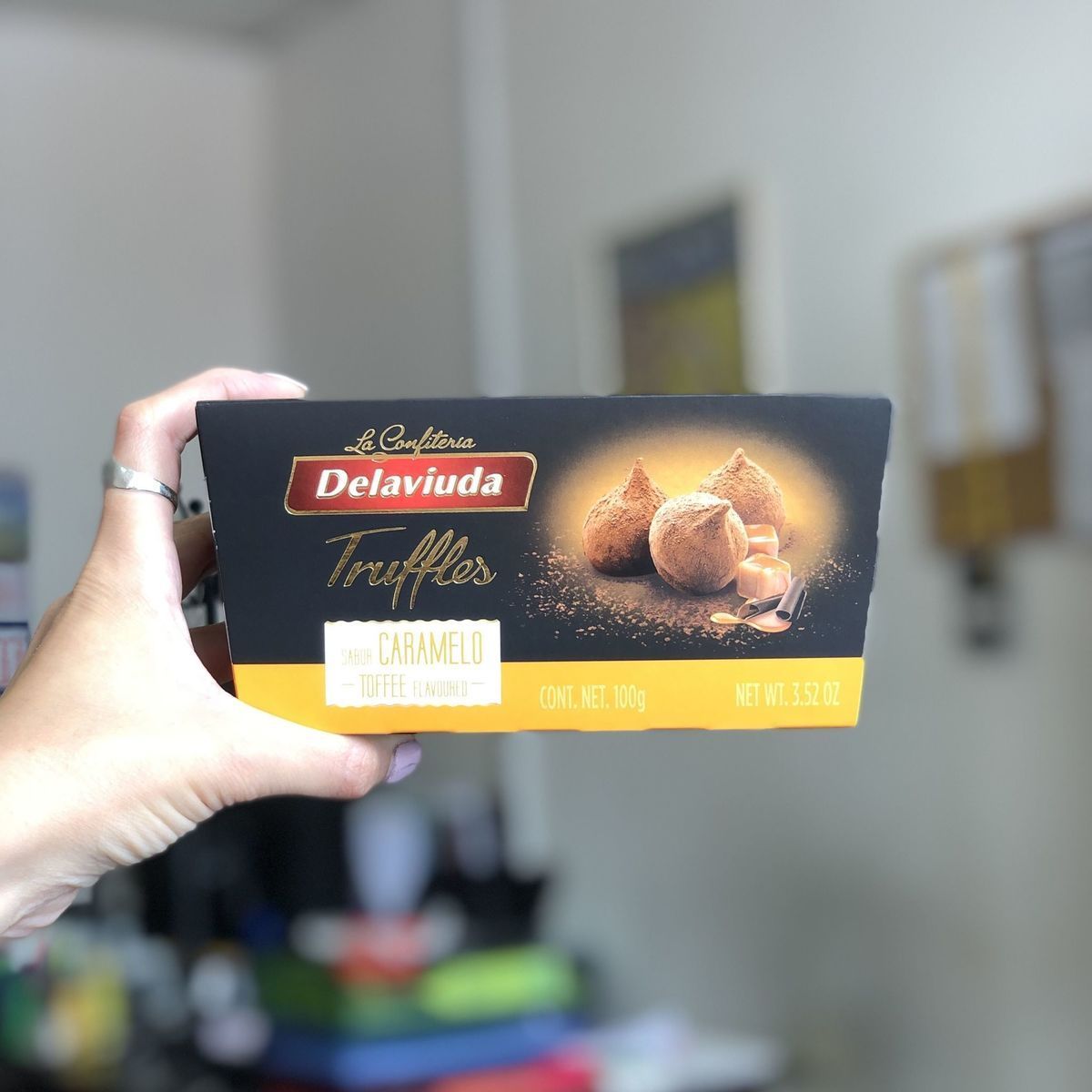 Трюфели Delaviuda с какао со вкусом карамели 100г