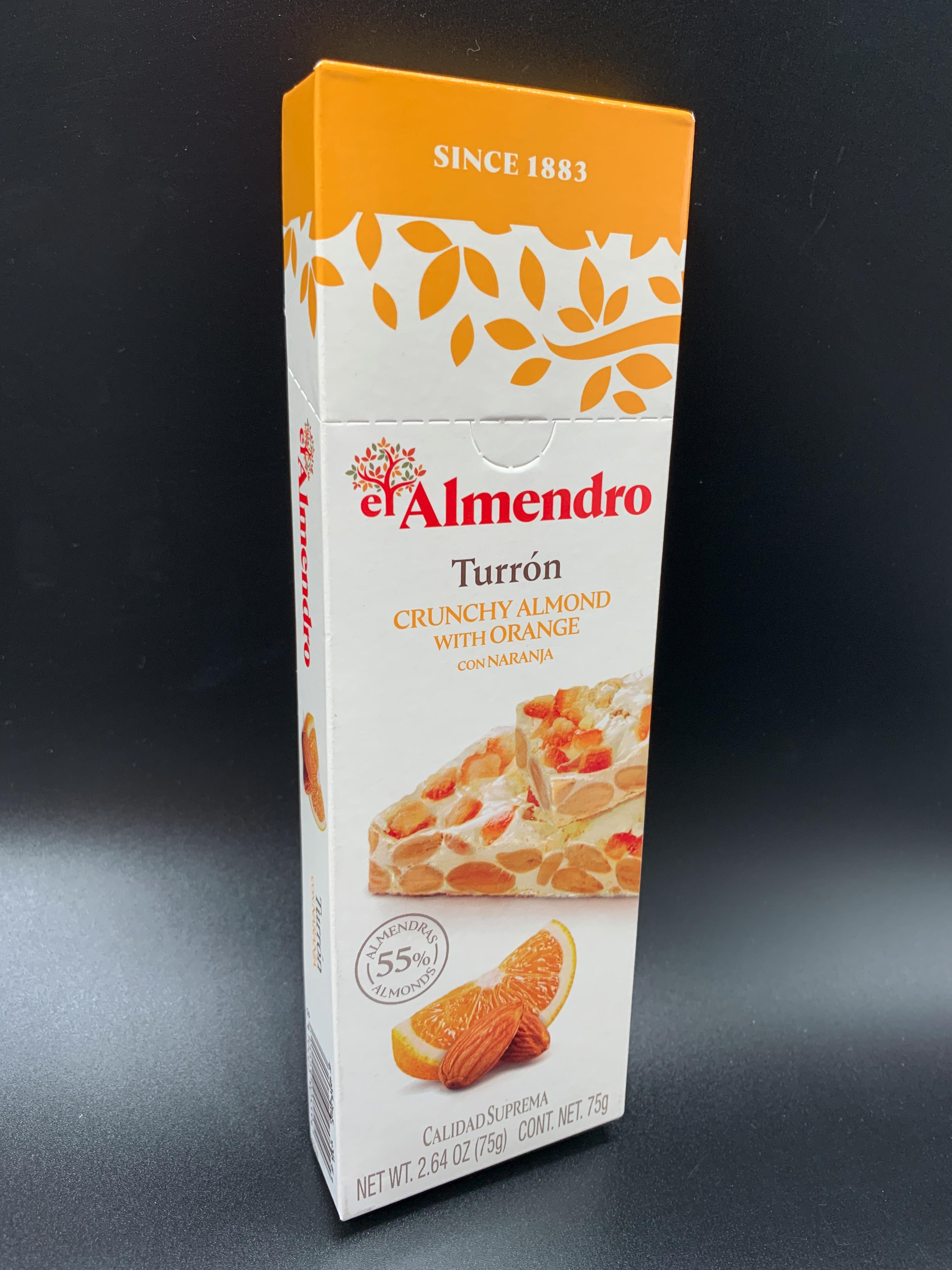 Хрустящий миндальный туррон El Almendro с апельсином 75г