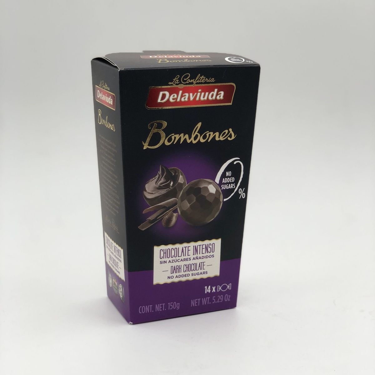 Шоколадные конфеты Delaviuda из горького шоколада БЕЗ САХАРА 150г
