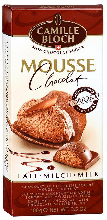 Молочный шоколад Camille Bloch MOUSSE MILK с начинкой из шоколадного мусса 100г