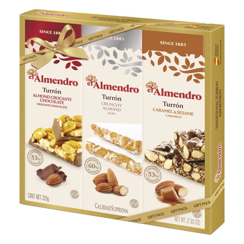 Набор-ассорти из 3 видов туррона El Almendro 225 гр