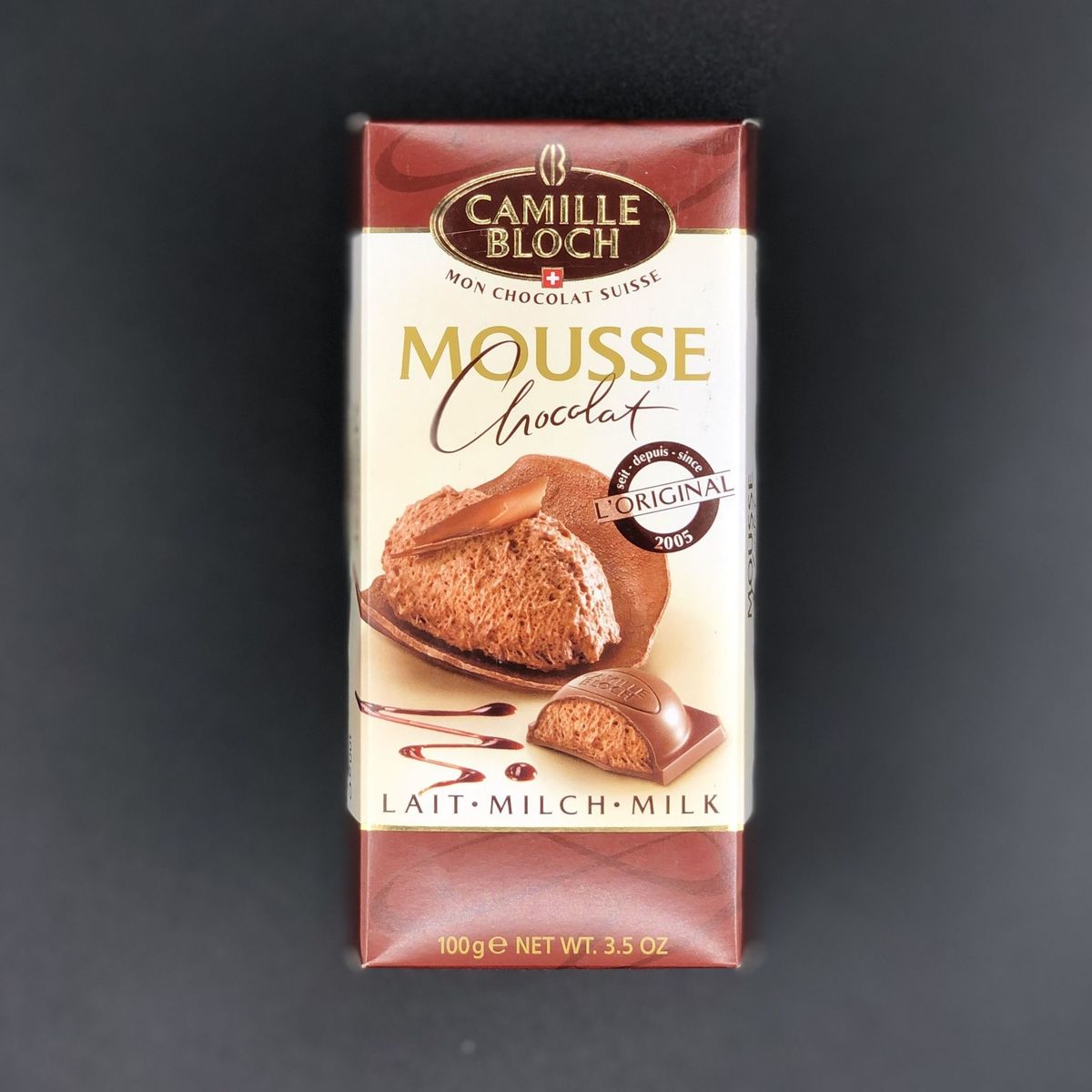 Молочный шоколад Camille Bloch MOUSSE MILK с начинкой из шоколадного мусса 100г