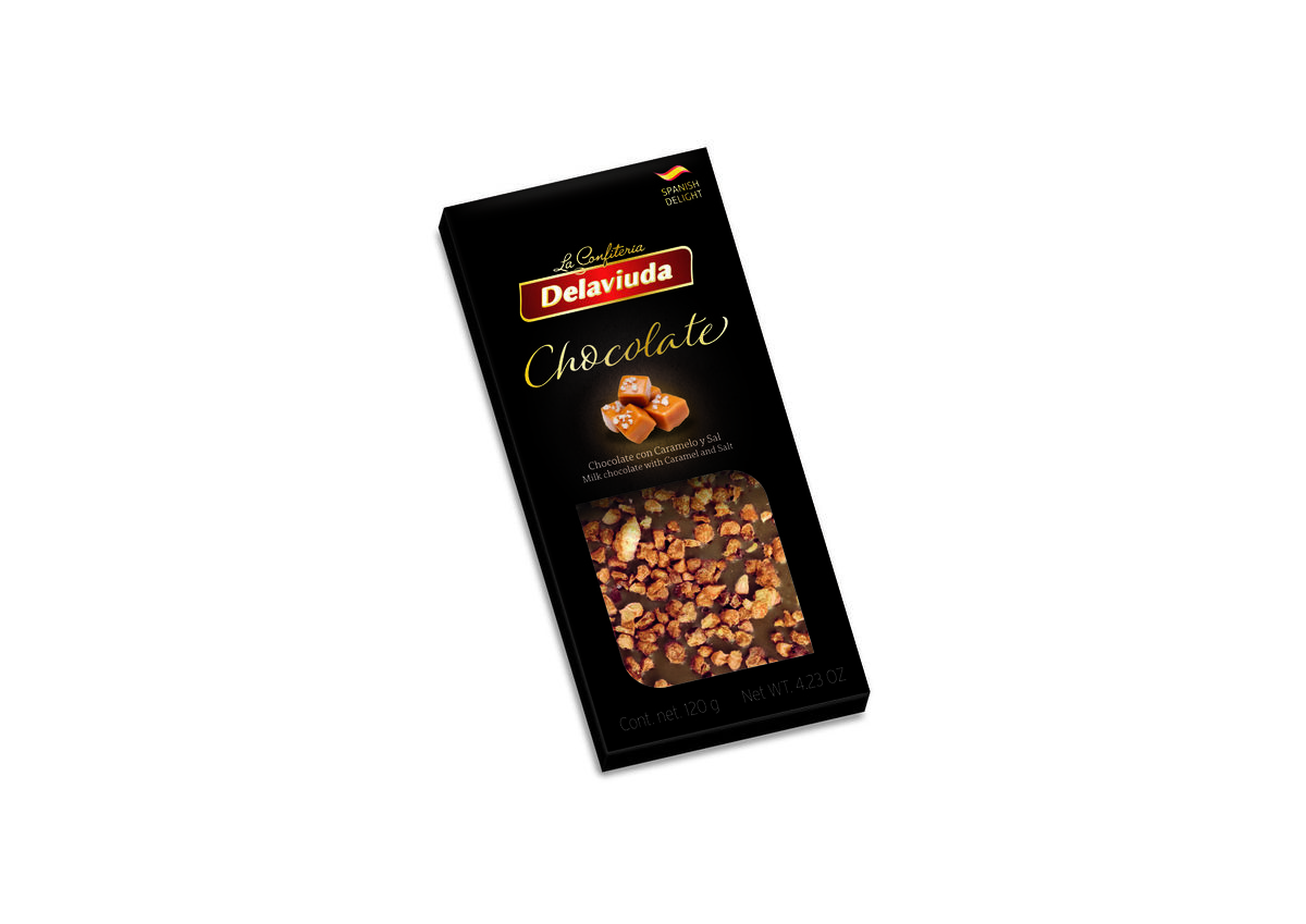 Молочный шоколад Delaviuda с соленой карамелью 120 г