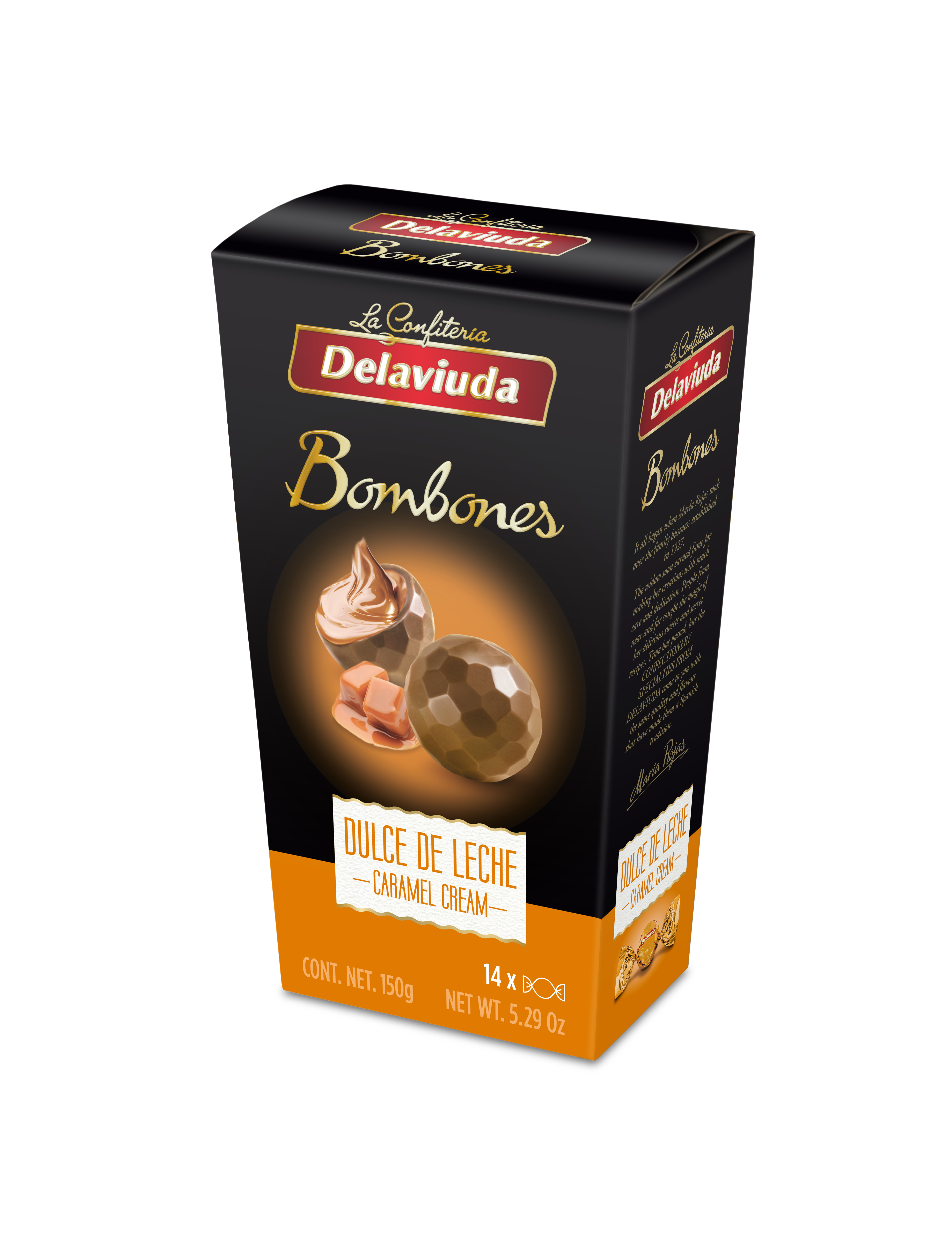 Шоколадные конфеты Delaviuda из молочного шоколада с карамелью 150г