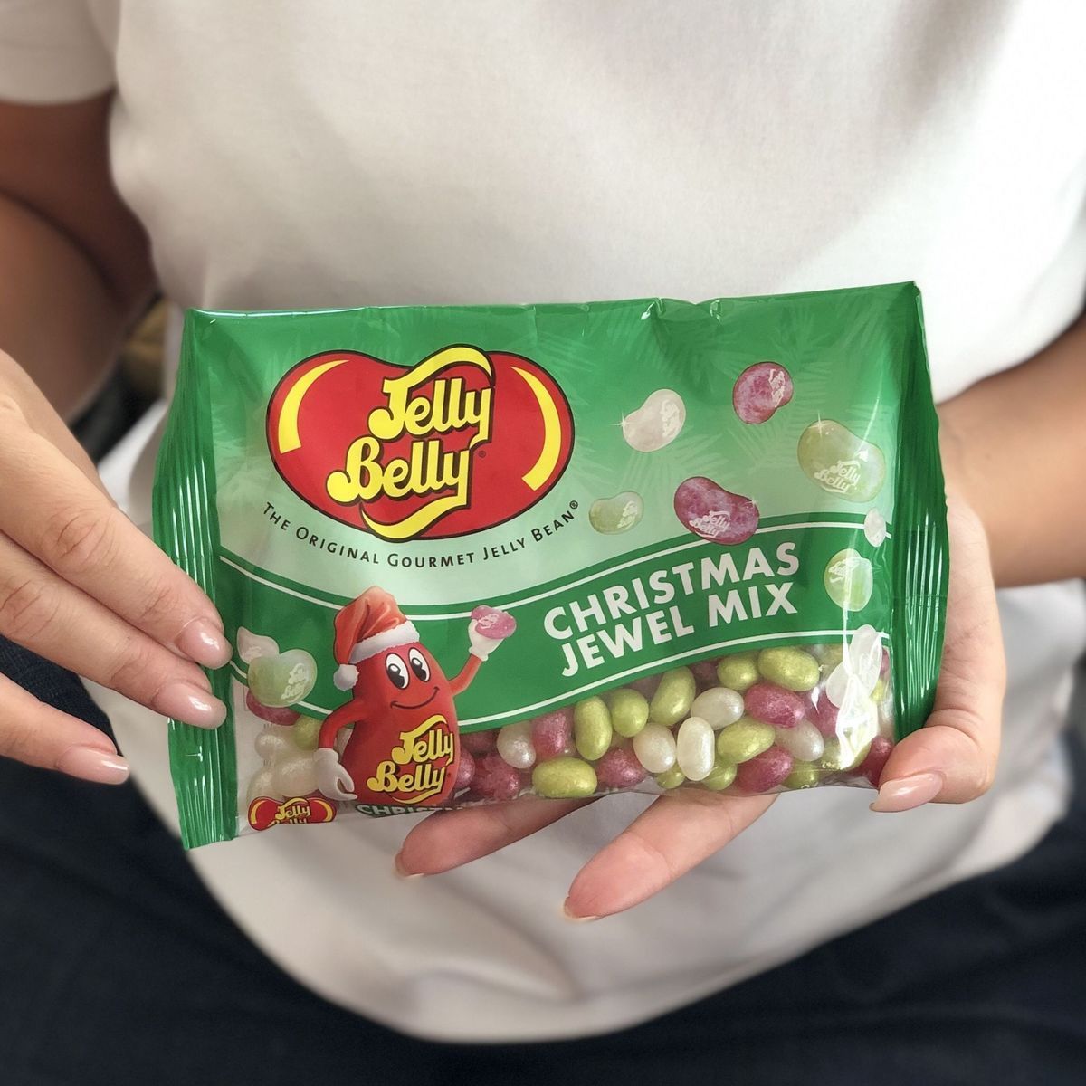 Драже жевательное "Jelly Belly" ассорти рождественское Jewel mix 212г. в пакете