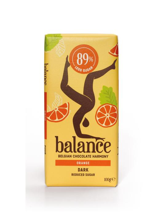 Шоколад горький с апельсином без сахара Balance 100 гр.
