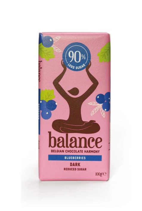 Шоколад горький с черникой без сахара Balance 100 гр.