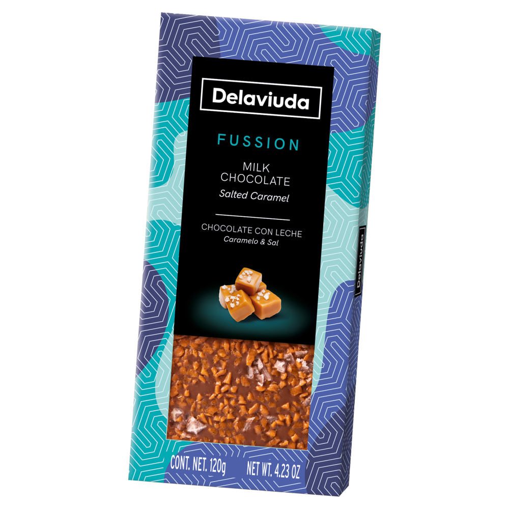 Молочный шоколад Delaviuda с соленой карамелью 120 гр.