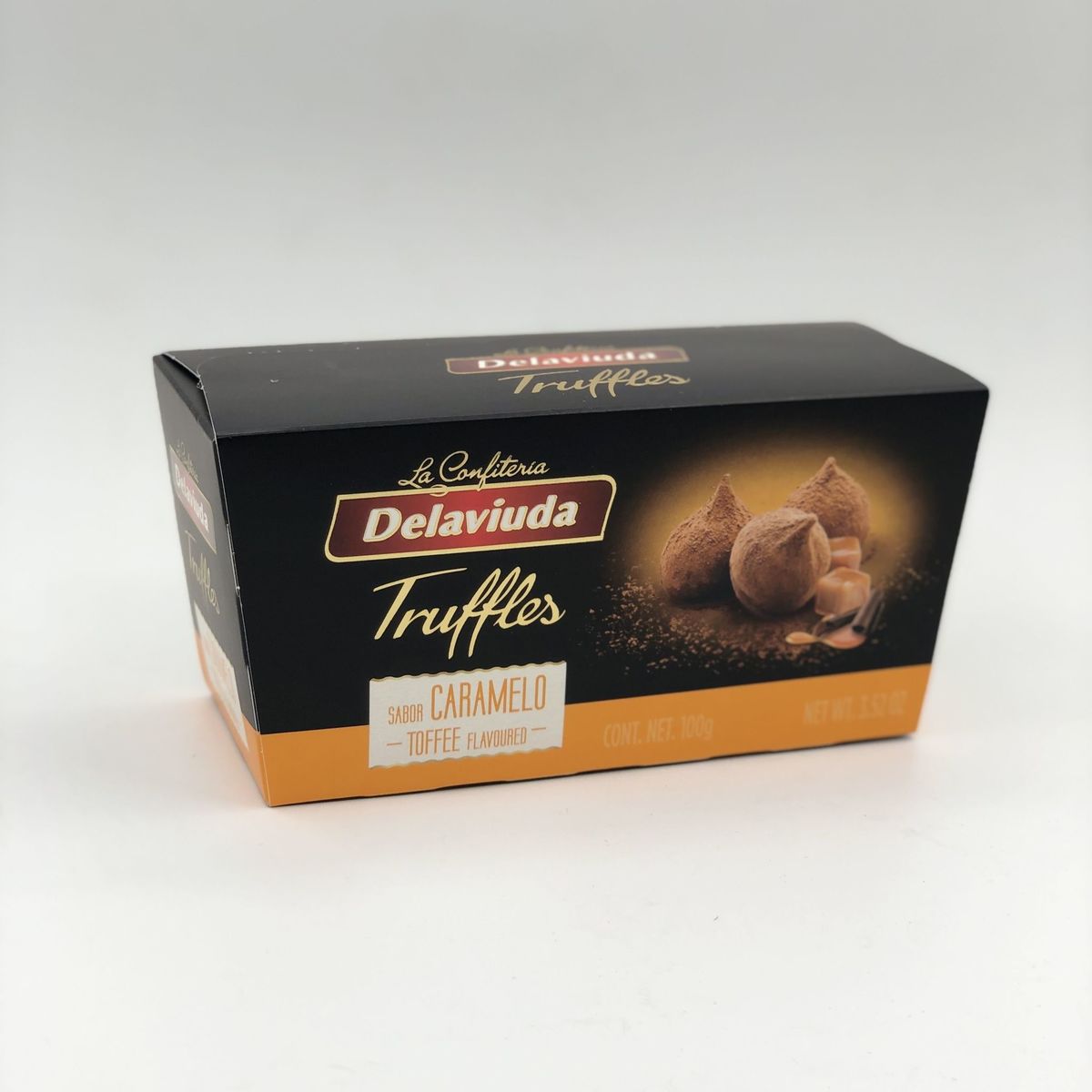 Трюфели Delaviuda с какао со вкусом карамели 100г