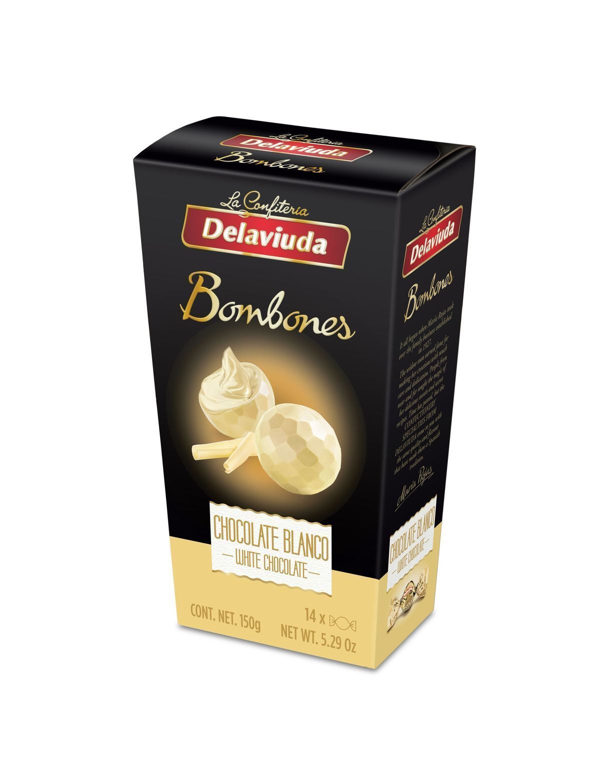 Шоколадные конфеты Delaviuda из белого шоколада 150г